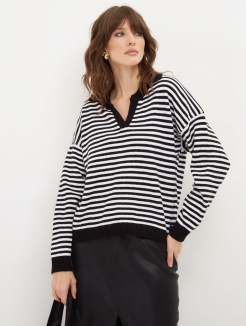 Женский вязаный свитер оверсайз, джемпер